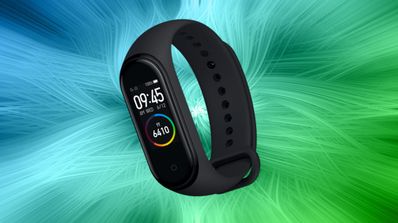 Xiaomi Mi Band 4 y fondo verde