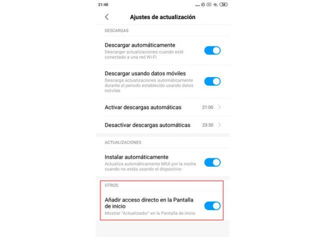 actualizar móvil Xiaomi
