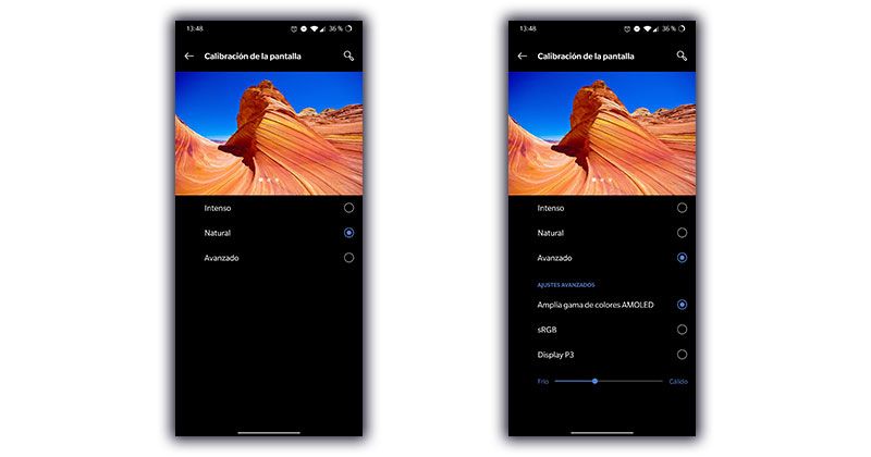 calibrar pantalla oneplus
