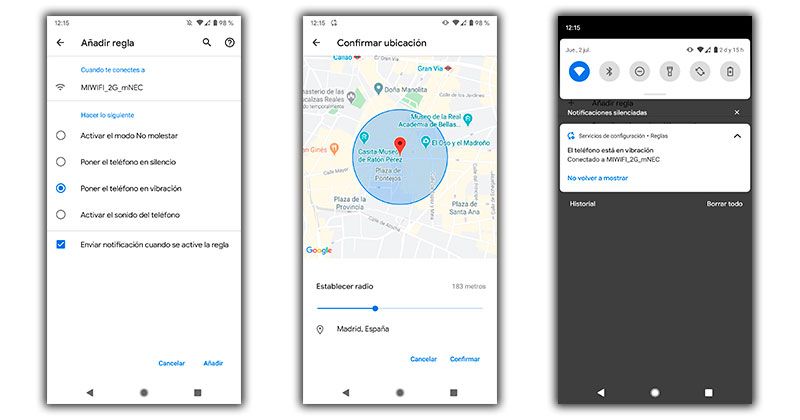 crear añadir regla android