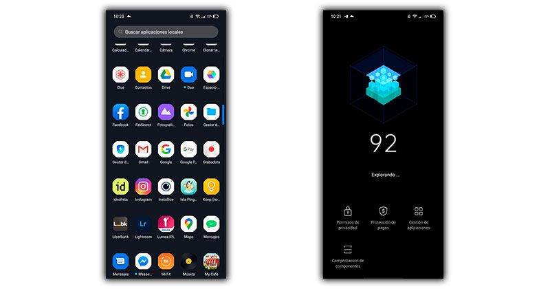 gestor del teléfono realme