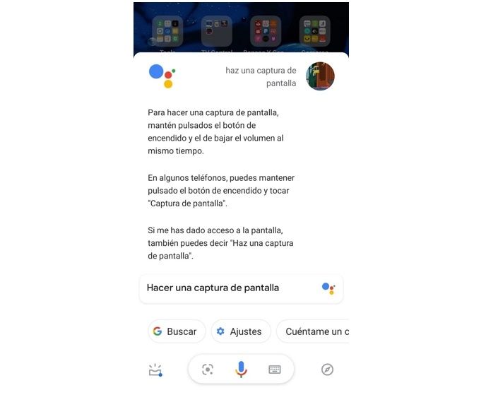google captura de pantalla