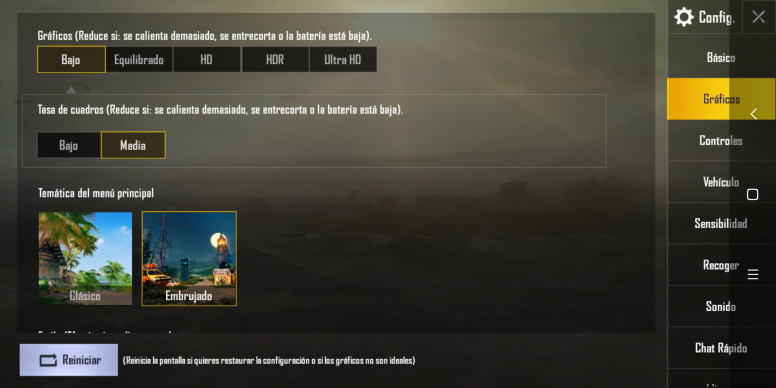 graficos en pubg mobile