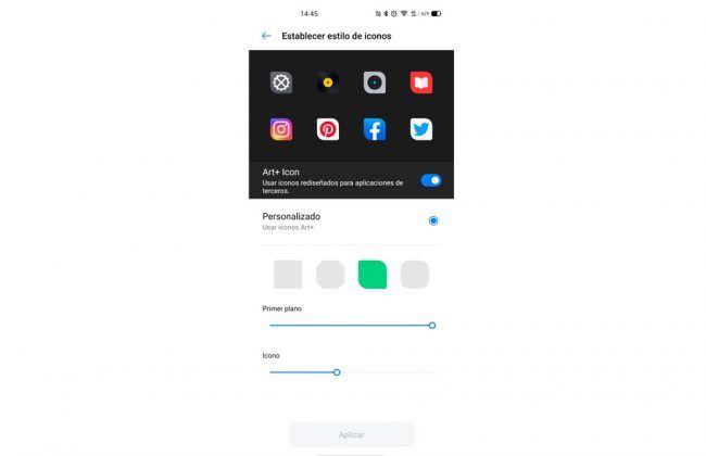 iconos móvil Realme