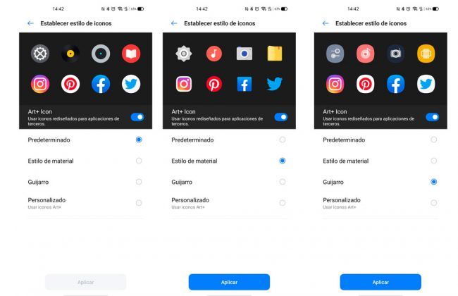 iconos móvil Realme