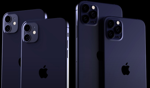 iphone 12 azul concepto
