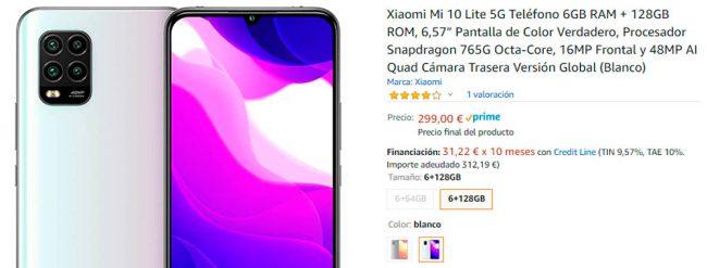 oferta Xiaomi Mi 10 Lite 5G