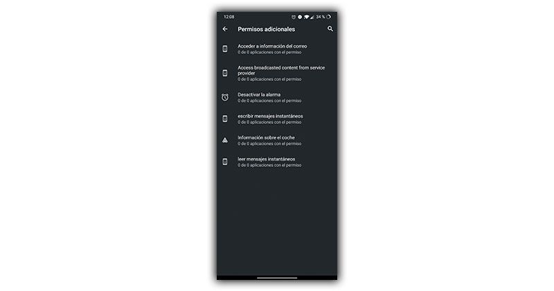 permisos adicionales especiales android