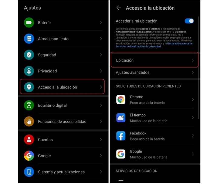 permisos ubicación huawei 01