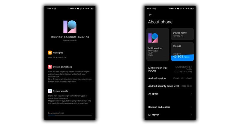 poco f2 pro miui 12