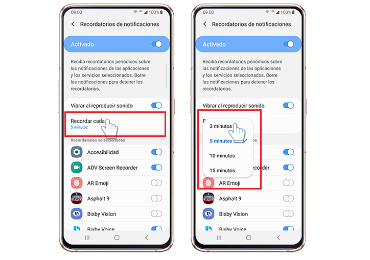 recordatorios de apps en Samsung Galaxy 01