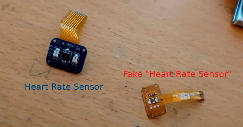 sensor frecuencia cardiaca falso