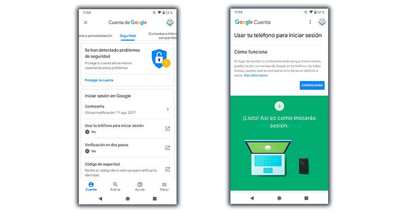 movil iniciar sesión google