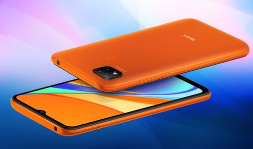 xiaomi redmi 9a y fondo azul