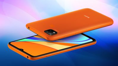 xiaomi redmi 9a y fondo azul