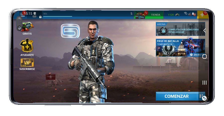 Interfaz del juego Sniper Fury