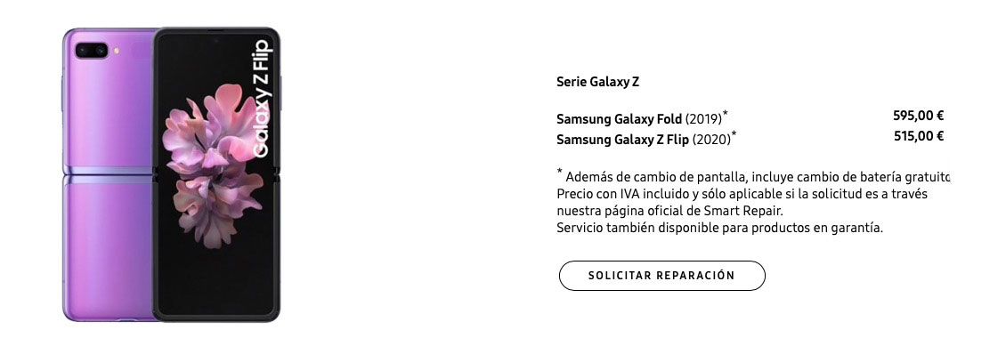 Precios Reparación Samsung