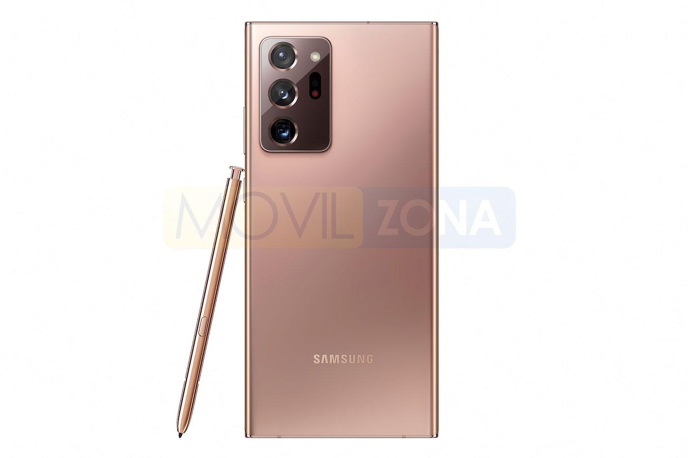 Samsung Galaxy Note 20 Ultra bronce con open