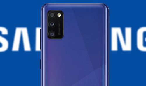 galaxy a41 tapando el logo de samsung