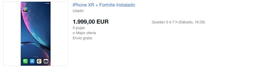 iPhone fortnite españa