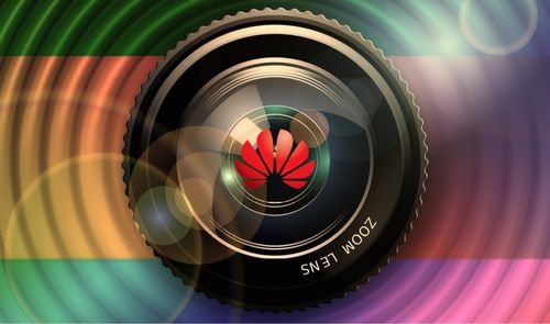 icono de camara con logo de Huawei
