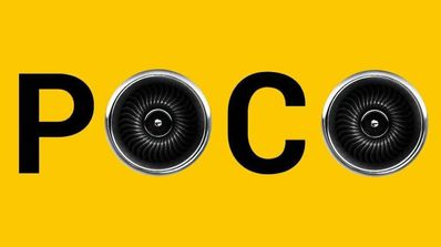 poco logo con motores