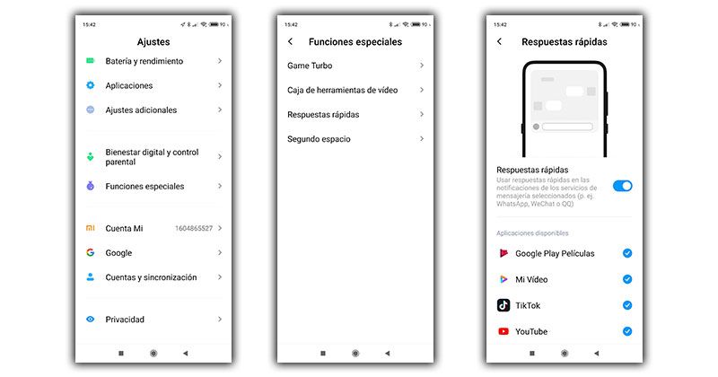 respuestas rapidas xiaomi
