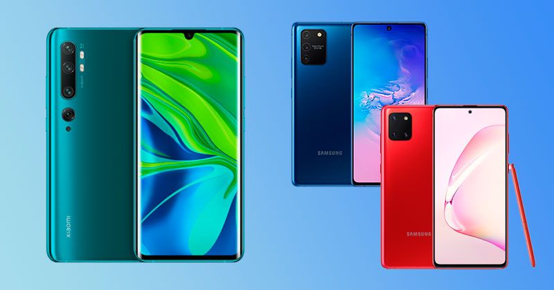 xiaomi mi note 10 vs samsung