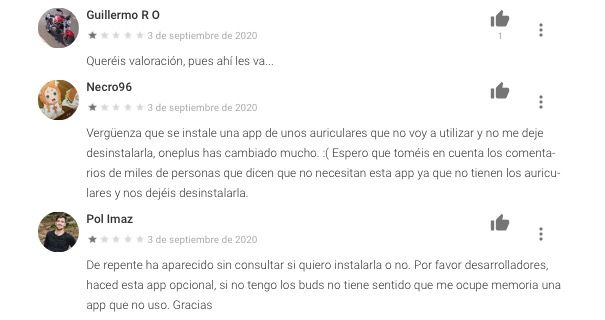 Comentarios OnePlus