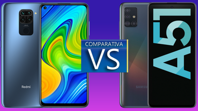 Comparativa entre el Xiaomi Redmi Note 9 y el Galaxy A51