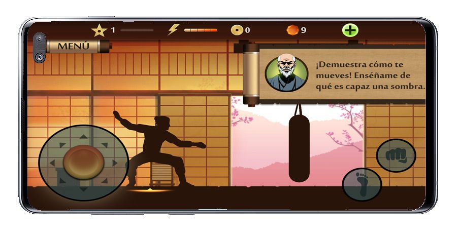 Interfaz del juego Shadow Fight 2