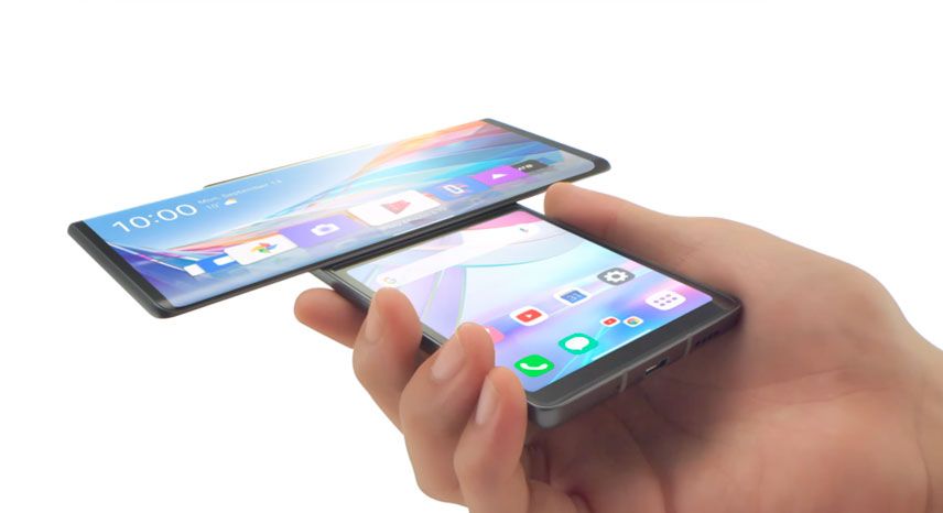 LG Wing mano