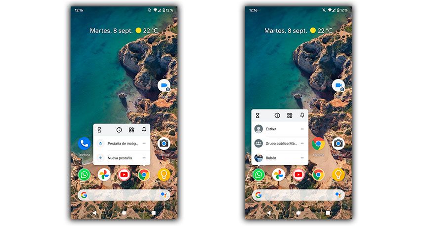 acceso rapido android