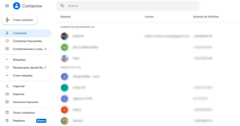 contactos google
