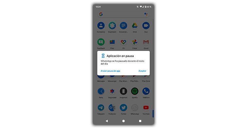 detener pausa android
