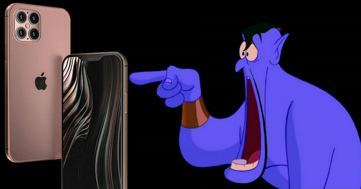 iPhone 12 Pro Max y genio de Aladdin