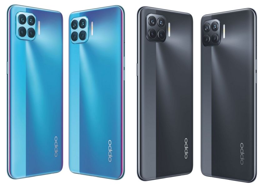 oppo reno4 lite azul y gris