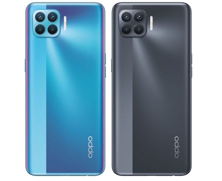 oppo reno4 lite azul y gris