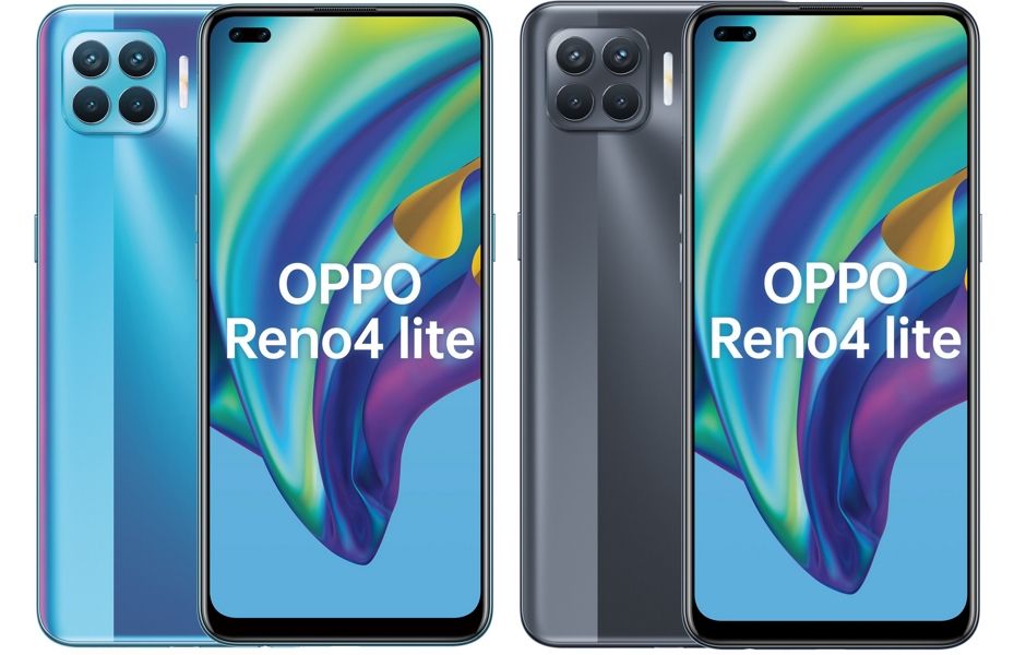 oppo reno4 lite azul y gris