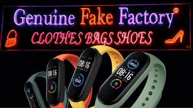 pulsera mi band 5 y cartel fake