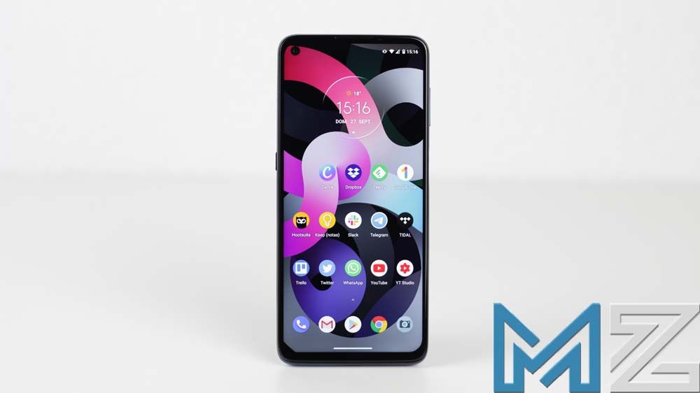Frontal del teléfono Moto G9 Plus