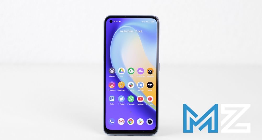 realme 7 pro y pantalla frontal