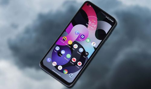 Teléfono Moto G9 Plus con fondo