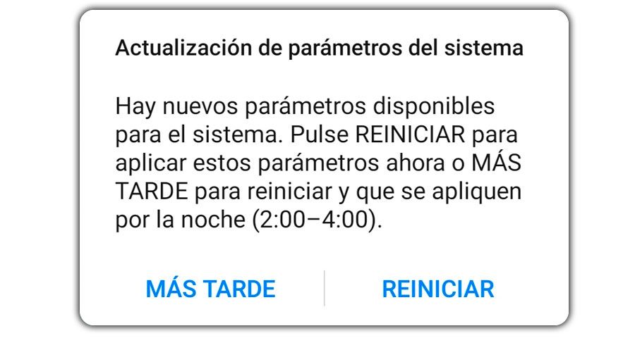 actualizacion parámetros del sistema huawei