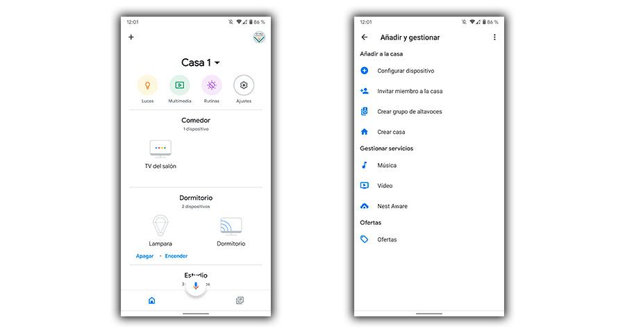 añadir dispositivos inteligentes google home