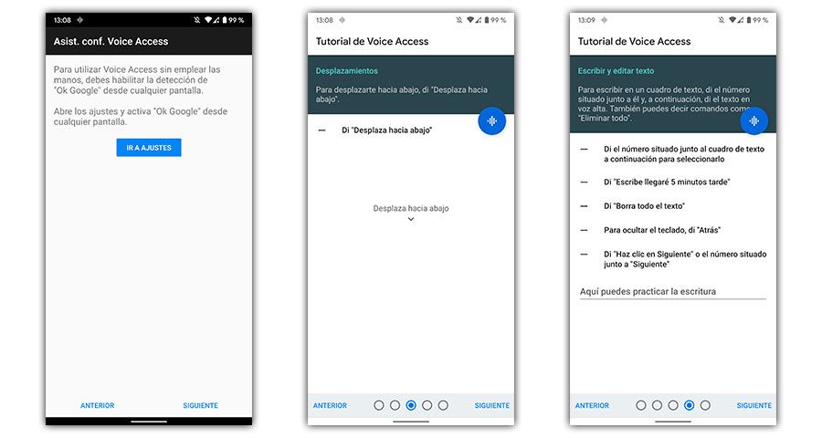 configurar tutorial control voz android