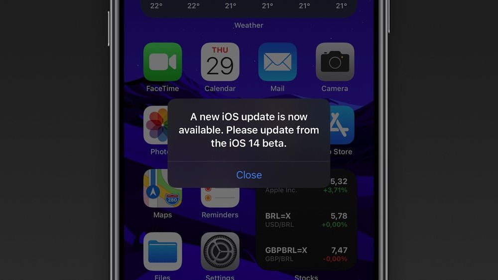 mensaje ios 14