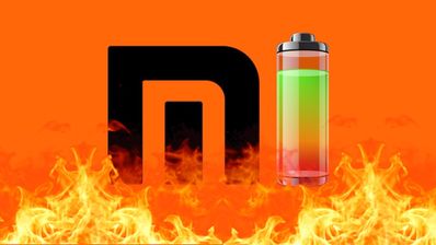logo de xiaomi y bateria ardiendo