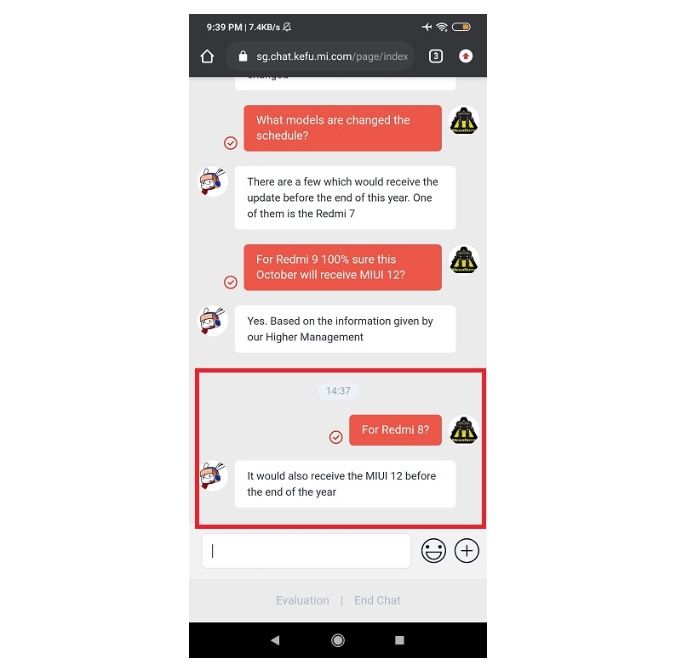 MIUI 12 Redmi 8