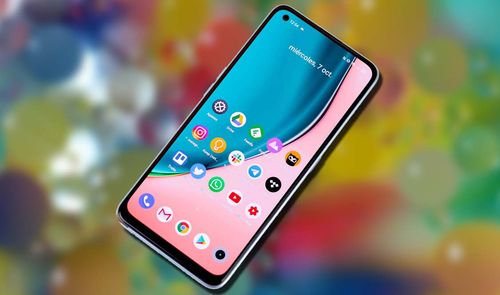 teléfono Realme 7 Pro con fondo